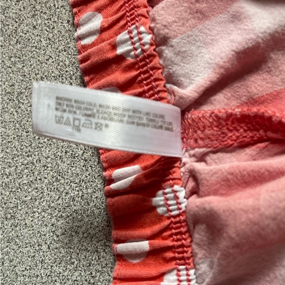 Gap Body Orange & White Check Pj Shorts Size Medium - Picture 5 of 10